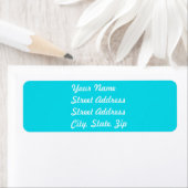 Aqua Blue Return Address Sticker (Insitu)