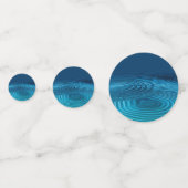 Aqua Blue Ripples Confetti (Achterkanten)