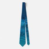 Aqua Blue Ripples Stropdas (Voorkant)
