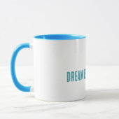 Aqua Blue Roos Rust Gold Dream Butterfly Mok (Links)