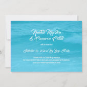 Aqua Blue Save the Date Coastal Save the Date Kaar Kaart (Achterkant)