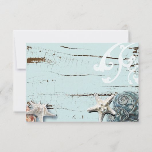 Aqua Blue Seashell Wil jij mijn bruidsmeisje zijn? Kaart (Achterkant)