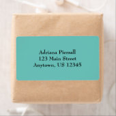 Aqua Blue Simple Plain Shipping Labels (Insitu)