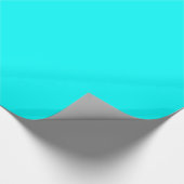 Aqua Blue Solid Color Wrapping Papier (Hoek)