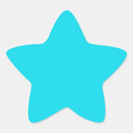 Aqua Blue Star Sticker (Voorkant)