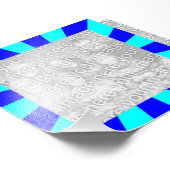 Aqua Blue Starburst Lijst Foto Afdruk (Hoek)