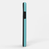 Aqua blue strepen gestript stripe patroon Case-Mate iPhone case (Achterkant/rechts)