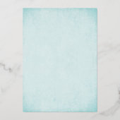 Aqua Blue Sweet 16 Gold Confetti Foil Invitation (Verso)