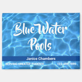 Aqua Blue Swimming Pool Cleaning Service Magneet (Voorkant)
