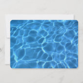 Aqua Blue Swimming Pool Foto RSVP Kaart (Achterkant)