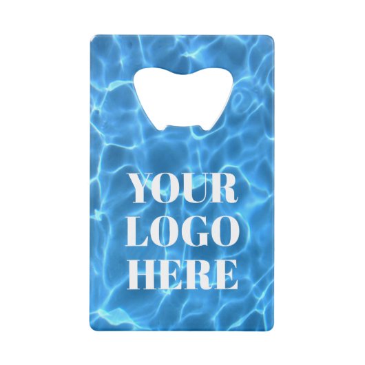 Aqua Blue Swimming Pool Photo for Your Logo (Devant)