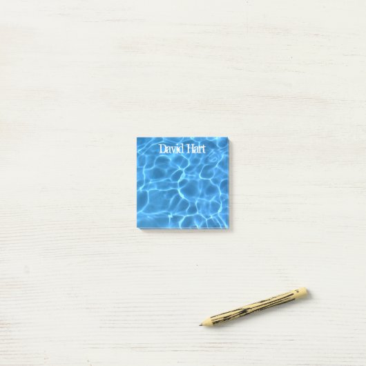 Aqua Blue Swimming Pool Post-it® Notes (Op bureau)