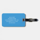 Aqua Blue Swimming Pool Water Foto Bagagelabel (Achterkant horizontaal)