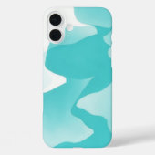 Aqua Blue Turquoise Abstrait Art Coque iphone (Verso)