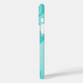 Aqua Blue Turquoise Abstrait Art Coque iphone (Verso / Gauche)