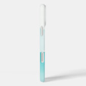 Aqua Blue Turquoise Abstrait Art Coque iphone (Verso / Droite)