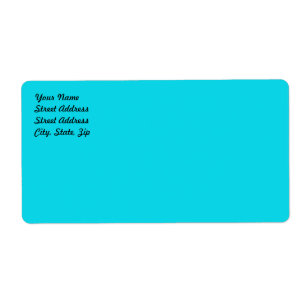 Aqua Blue Verzendlabel
