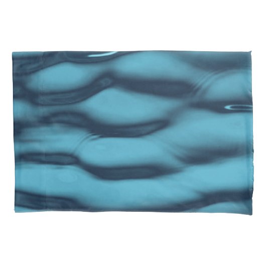 Aqua Blue Water Waves Kussensloop (Voorkant)
