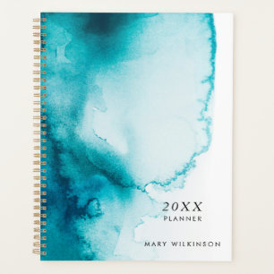 Aqua Blue Watercolor Arrière - plan Planner