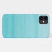 Aqua Blue Waterverf Ombre Pattern Case-Mate iPhone Case (Achterkant (horizontaal))