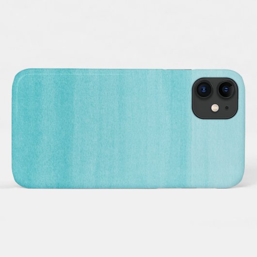 Aqua Blue Waterverf Ombre Pattern Case-Mate iPhone Case (Achterkant (horizontaal))