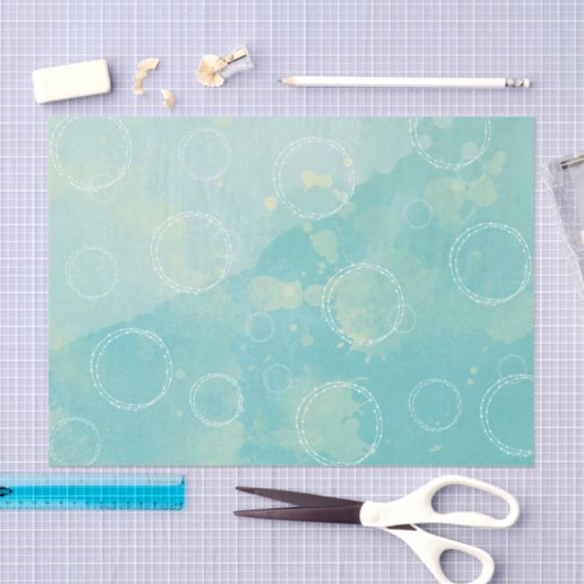 Aqua Blue Waterverf-weefselpapier Tissuepapier (Craft)