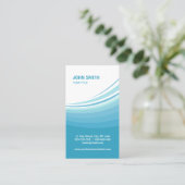Aqua Blue Wave Corporate visitekaartje (Staand voorkant)