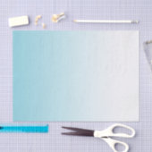 Aqua Blue White Ombre Tissuepapier (Craft)
