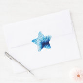 Aqua Blue White Tie Dye Ster Sticker (Envelop)
