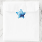 Aqua Blue White Tie Dye Ster Sticker (Tas)