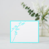 Aqua Blue Wild Flower Branche Mariage RSVP (Debout devant)