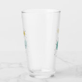 Aqua Blue Yellow Franciscan Starburst Mid Century Glas (Rechts)