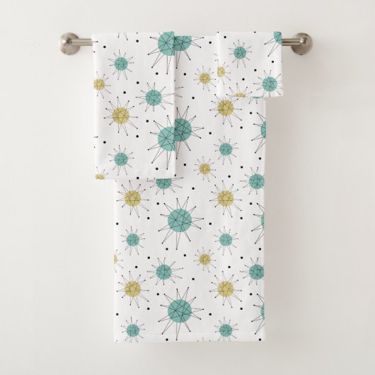 Aqua Blue Yellow Franciscan Starburst milieu du si (En situation)