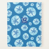Aqua-blue zand dollar jaar planner (Achterkant)
