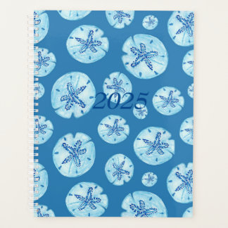 Aqua-blue zand dollar jaar planner