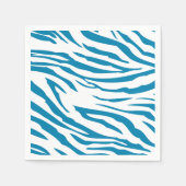 Aqua Blue Zebra Print Servetten (Voorkant)