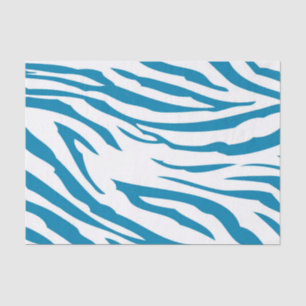 Aqua Blue Zebra Print Tissuepapier