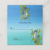 Aqua Blue Zee Creature in Zeewier tinten blauw (Buitenkant ongevouwen)