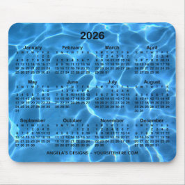 Aqua Blue Zwembad Kalender Promotionele Muismat