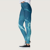 Aqua Blue Zwembad Water Pattern Leggings (Links)