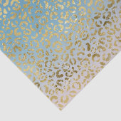 Aqua Blush Gold Leopard Print Tissuepapier (Detail)