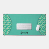 Aqua Boho Concevez Votre Nom Bureau Mat (Clavier et souris)
