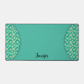 Aqua Boho Concevez Votre Nom Bureau Mat (Recto)