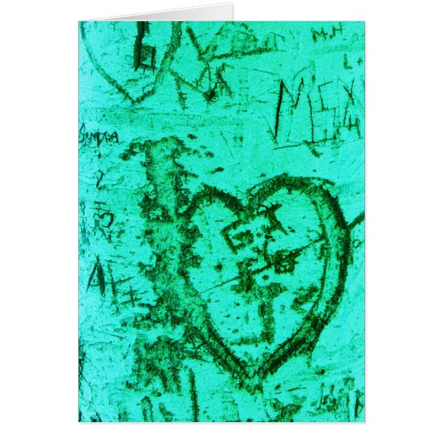 Aqua Boomstam Graffiti Hart (Voorkant)