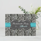 aqua branché Bachelorette Party Invitations (Debout devant)