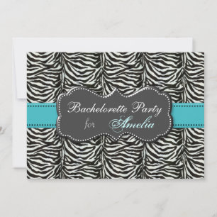 aqua branché Bachelorette Party Invitations