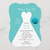 Aqua Bridal Luncheon Uitnodigingen (Voorkant / Achterkant)