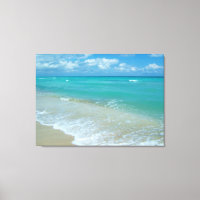 Aqua Bright Blue Beach Waves