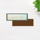 Aqua Brown Place Cards Mini Visitekaartjes (Bureau)