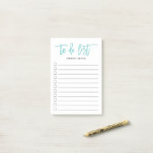 Aqua Brush Gepersonaliseerd om Lijst te doen Post-it® Notes (Op bureau)